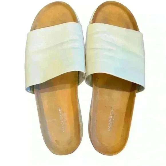 Vagabond Women’s Erin Leather Slip On Sandals Size 9 Off White Open Toes - Picture 6 of 6